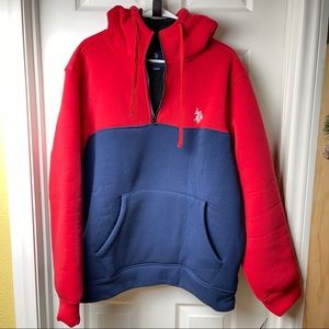 U.S. POLO ASSN Blue/Red Men’s Hoodie